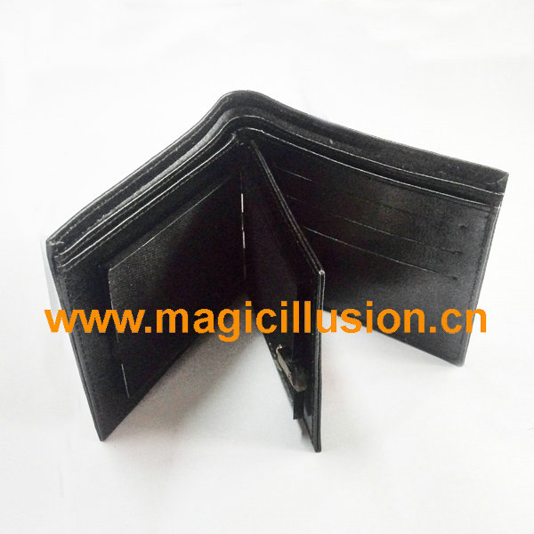 Fire Wallet magic trick with black cloth